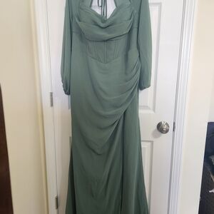 Azazie Eucalyptus Bridesmaid Dress